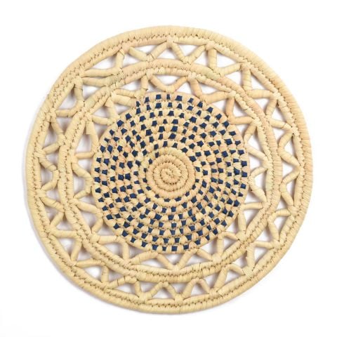 Vinca Hasır Duvar Tabağı_ mavi_ 40 cm