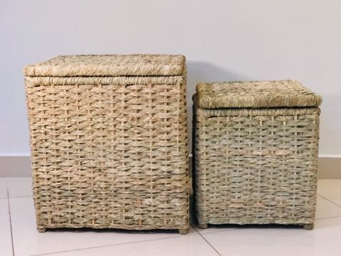 Adenium Hasır Çamaşır Sepeti _ 2'li set