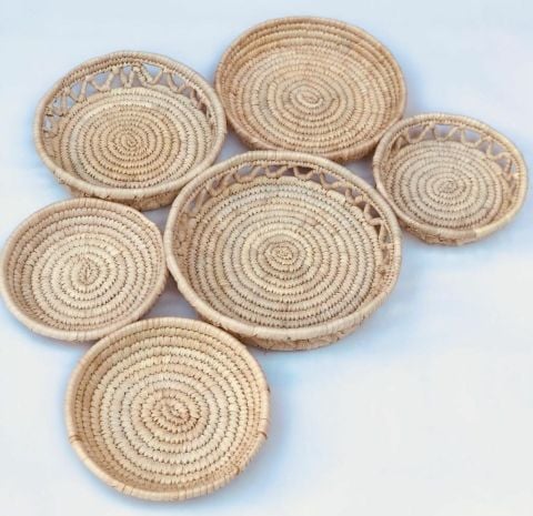 Prickly Hasır Duvar Tabağı Seti_ 6'lı set