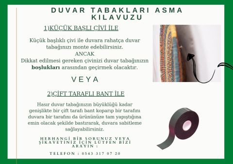 Salvia M3 Hasır Duvar Tabağı Seti_ 6'lı set
