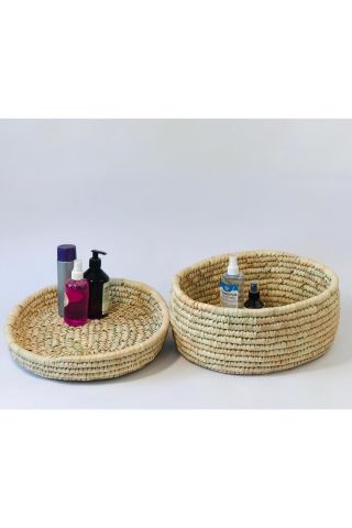 VİSCUM HASIR KUTU,BANYO DÜZENLEYİCİ (40X30X20 CM)