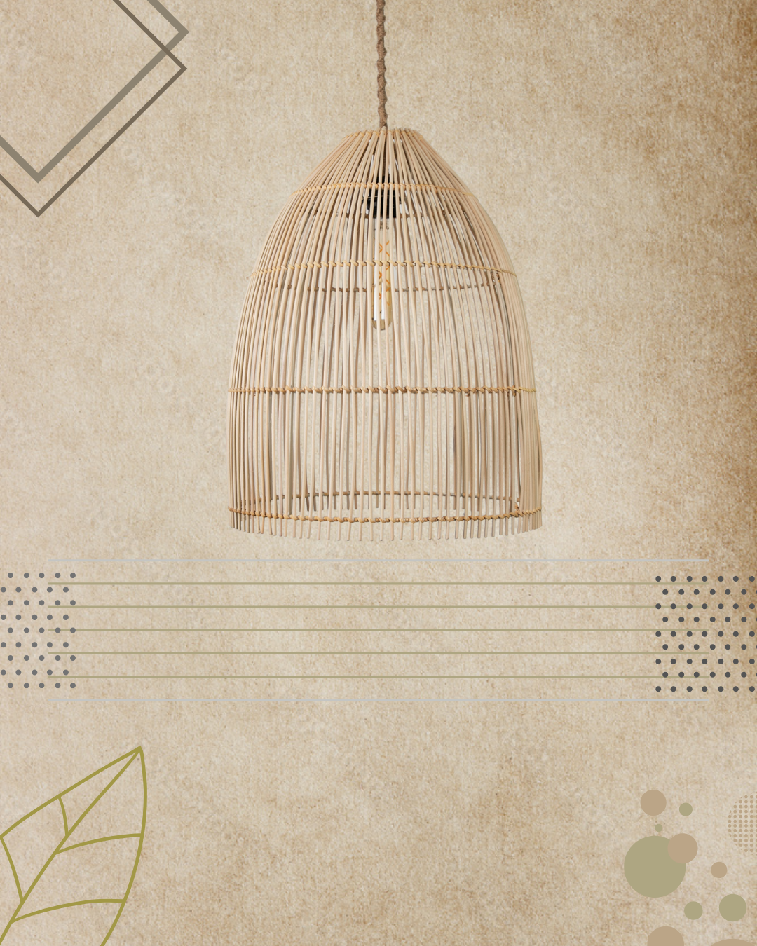 RATTAN THALİA DÜZ  AVİZE